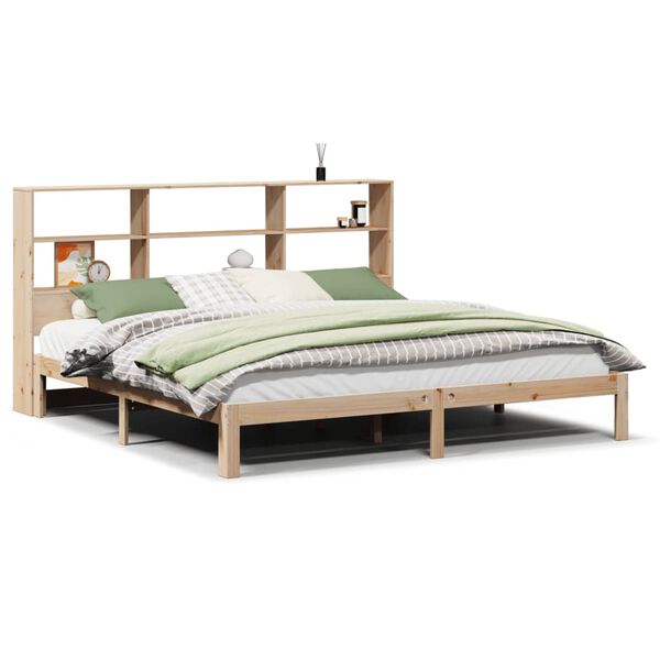 vidaXL Lit biblioth&egrave;que sans matelas 180x200 cm bois massif de pin