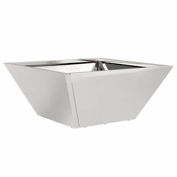 vidaXL Cache-pot de jardin Argent 35 x 35 x 15 cm Acier inoxydable