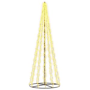 vidaXL Arbre de No&euml;l LED 385 cm 2460 LED Blanc chaud Acier Noir