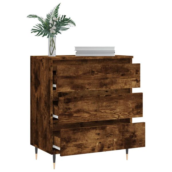 vidaXL Buffet Ch&ecirc;ne fum&eacute; 60x35x70 cm Bois d'ing&eacute;nierie