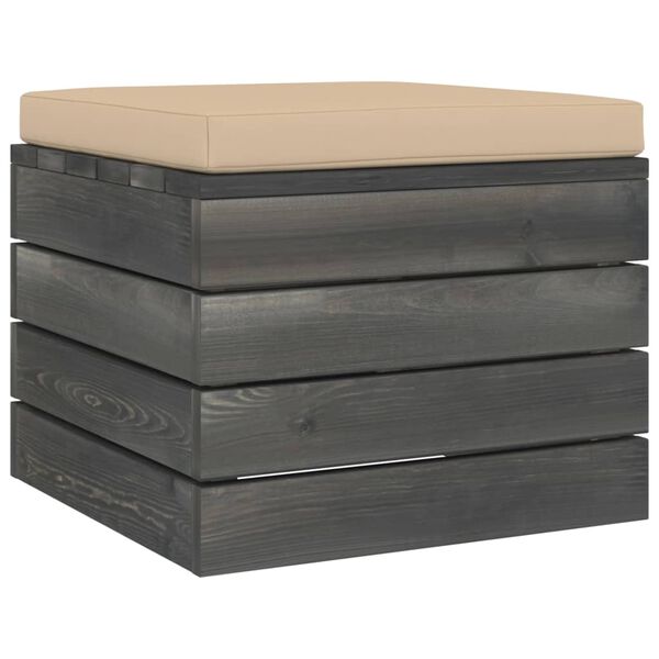 vidaXL Salon palette de jardin 11 pcs avec coussins Bois de pin massif