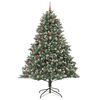 vidaXL Sapin de No&euml;l artificiel Vert 210 cm PVC, plastique et acier