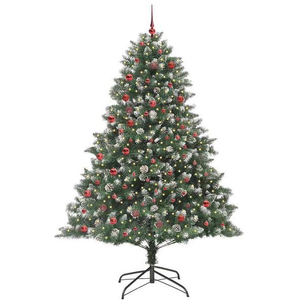 vidaXL Sapin de No&euml;l artificiel Vert 210 cm PVC, plastique et acier