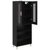 vidaXL Haut Armoire Ch&ecirc;ne noir 69,5 x 34 x 180 cm