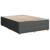 vidaXL Sommier &agrave; lattes de lit avec matelas Gris fonc&eacute; 140x190cm Tissu