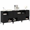 vidaXL Buffets 3 pcs Ch&ecirc;ne noir 60 x 35 x 70 cm Bois d'ing&eacute;nierie