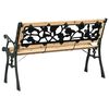 vidaXL Banc de jardin avec coussin Marron 116 x 54 x 73 cm bois