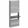 vidaXL Armoire &agrave; chaussures Sonoma gris 59x17x150 cm Bois d'ing&eacute;nierie