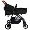 vidaXL Poussette pour bébé 3-en-1 Anthracite et noir Acier