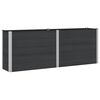 vidaXL Jardini&egrave;re sur&eacute;lev&eacute;e Noir 250 x 50 x 91 cm alu.