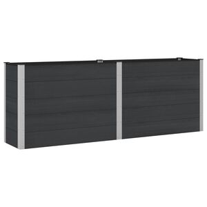vidaXL Jardini&egrave;re sur&eacute;lev&eacute;e Noir 250 x 50 x 91 cm