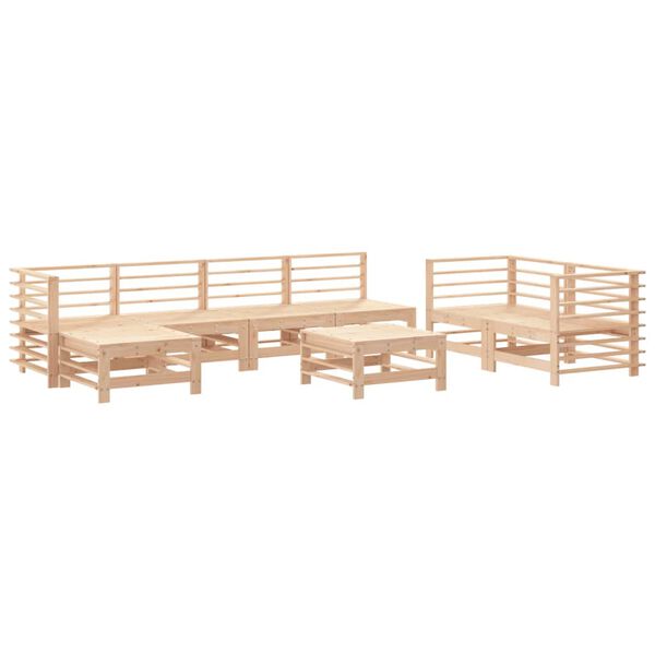 vidaXL Salon de jardin 8 pcs Bois de pin massif