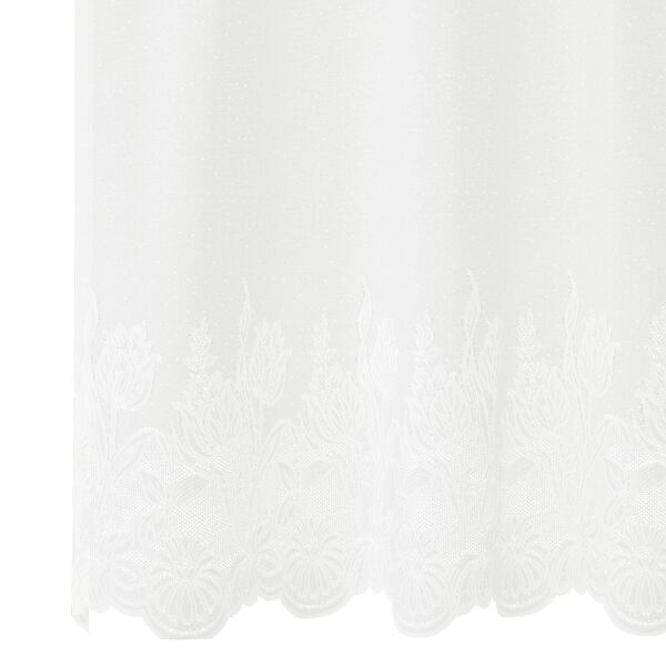vidaXL Rideau en Dentelle Floral Blanc 100 x 150 cm Polyester