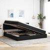 vidaXL Lit avec rangement et LED Noir 200 x 200 cm Polyester