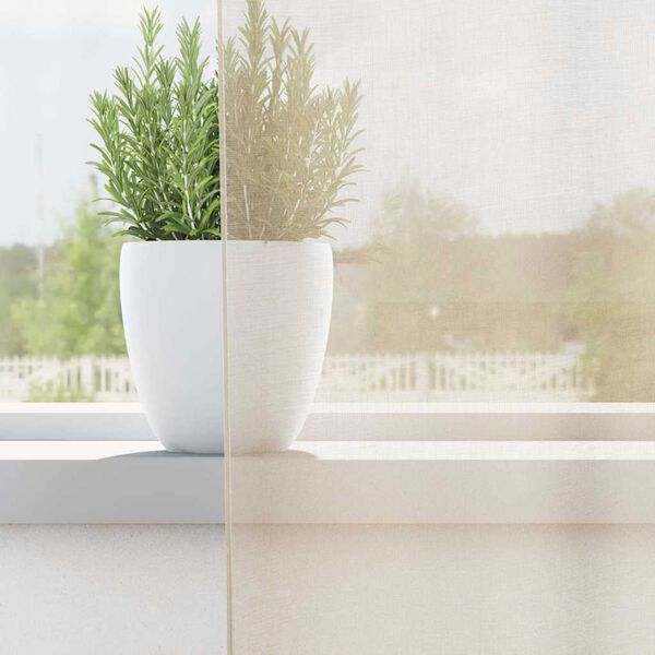 vidaXL Rideaux en voile avec passants 2 pcs crème