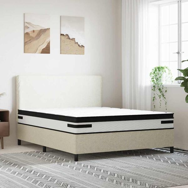 vidaXL Matelas &agrave; ressorts ensach&eacute;s moyen plus 160x200 cm
