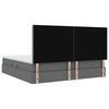 vidaXL Lit avec rangement et matelas Gris fonc&eacute; 200 x 200 cm Polyester