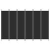 vidaXL Cloison de s&eacute;paration 6 panneaux Noir 300x200 cm Tissu