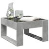 vidaXL Table basse avec LED infini gris béton 50x53x30 cm