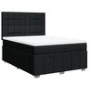 vidaXL Sommier &agrave; lattes de lit avec matelas Noir 140x190 cm Tissu