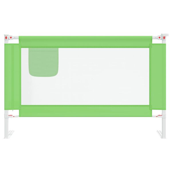 vidaXL Barri&egrave;re de s&eacute;curit&eacute; de lit d'enfant Vert 120x25 cm Tissu