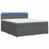 vidaXL Lit boxspring avec matelas Gris fonc&eacute; 160 x 200 cm Tissu