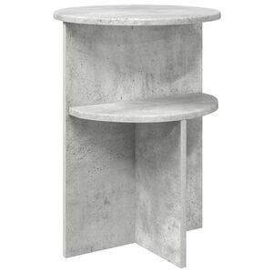 vidaXL Table d'appoint Gris b&eacute;ton &Oslash; 39,5 x 55 cm Bois d'ing&eacute;nierie