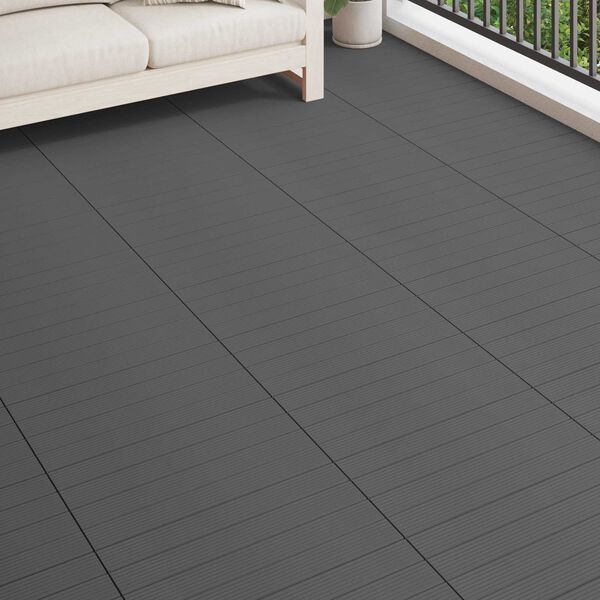 vidaXL Carreau de terrasse 6 pcs Gris 60 x 30 cm WPC