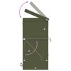 vidaXL Distributeur pour lapins Vert olive 12,5 x 12,5 x 25 cm