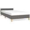 vidaXL Cadre de lit sans matelas gris fonc&eacute; 90x200 cm tissu