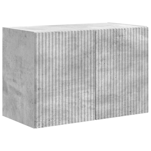 vidaXL Meuble TV mural Gris b&eacute;ton 59,5 x 31 x 40 cm Bois d'ing&eacute;nierie