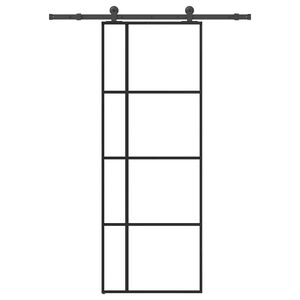 vidaXL Porte coulissante avec kit de quincaillerie 76x205 cm Verre ESG