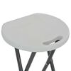 vidaXL Tabourets de bar pliables lot de 2 PEHD et acier Blanc