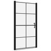 vidaXL Porte de douche verre tremp&eacute; 100x178 cm noir