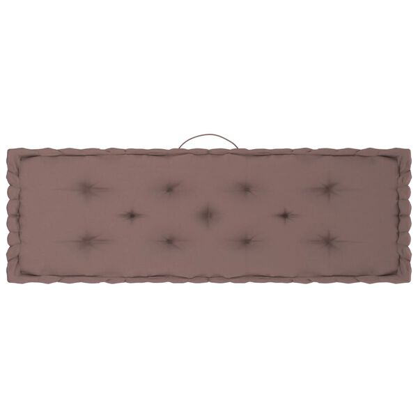 vidaXL Coussins de plancher de palette lot de 4 Taupe Coton