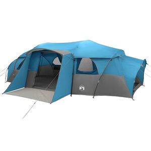 vidaXL Tente familiale avec auvent imperm&eacute;able Bleu 18-Personnes