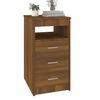vidaXL Armoire à tiroirs Chêne marron 40x50x76 cm Bois d'ingénierie