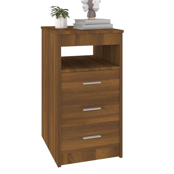 vidaXL Armoire à tiroirs Chêne marron 40x50x76 cm Bois d'ingénierie