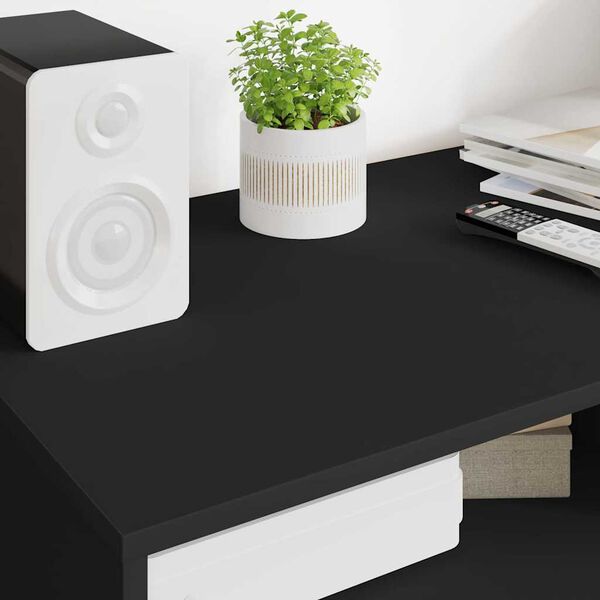 vidaXL Meuble TV avec tiroir Noir 100 x 48 x 43 cm Bois d'ing&eacute;nierie