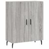 vidaXL Buffet haut Sonoma gris 69,5x34x180 cm Bois d'ing&eacute;nierie
