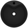 vidaXL Lavabo de luxe avec trop-plein Noir mat 36x13 cm Céramique