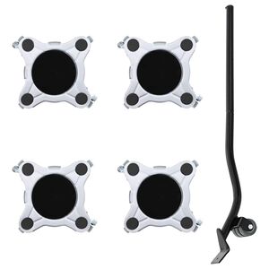 vidaXL Roulettes pour meubles 4 pi&egrave;ces avec &eacute;l&eacute;vateur 15,5 x 15,5 x 5,5 cm Acier 1&nbsp;000 kg