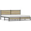 vidaXL Cadre de lit en m&eacute;tal sans matelas ch&ecirc;ne sonoma 193x203 cm