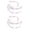 vidaXL Ensemble de canap&eacute; de jardin avec coussin 3 pcs Noir Acier