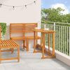 vidaXL Ensemble bistro de jardin 3 pcs Marron Bois d'Acacia Massif