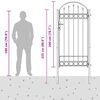 vidaXL Portail de jardin avec dessus arqué Acier 100x250 cm Noir