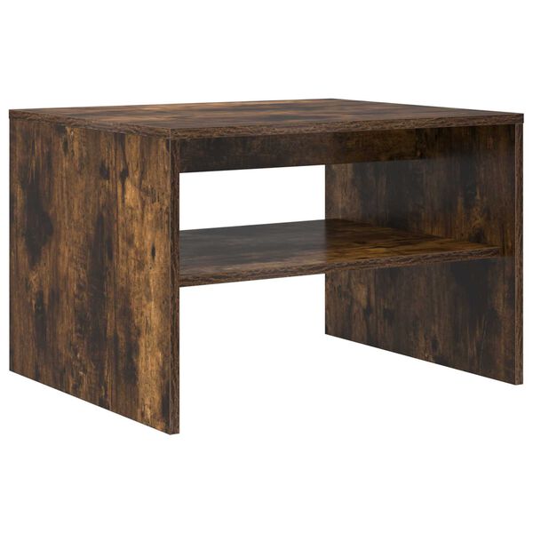 vidaXL Table basse Ch&ecirc;ne fum&eacute; 60 x 50 x 40 cm Bois d'ing&eacute;nierie
