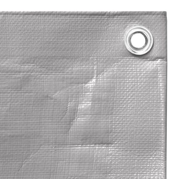 vidaXL B&acirc;che 260 g/m&sup2; 6x10 m Gris PEHD