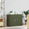 vidaXL Armoire de rangement Vert olive 90 x 40 x 70 cm Acier