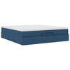 VidaXL Cadre de lit ottoman avec matelas bleu 200x200cm tissu